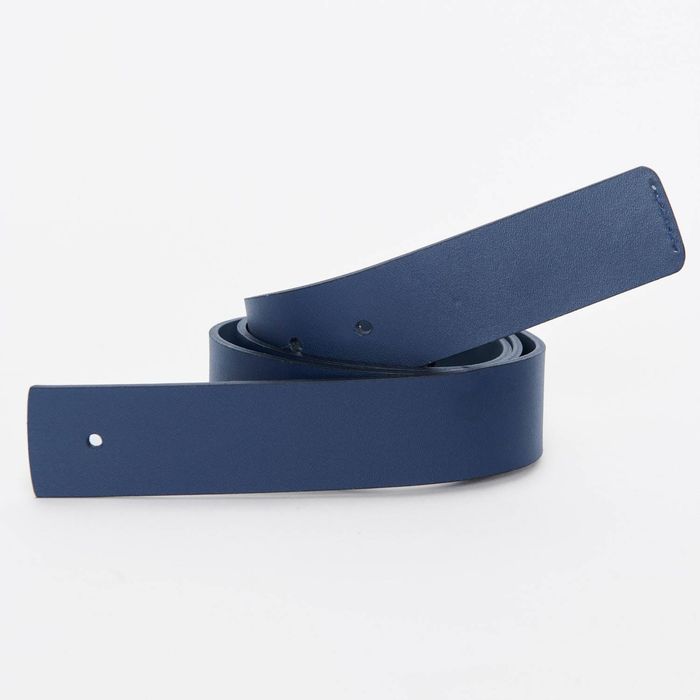 Correa Cuero Color Azul noche Para Hombre