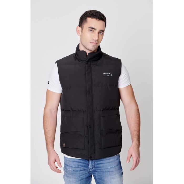 Chaleco Acolchado Color Negro Para Hombre