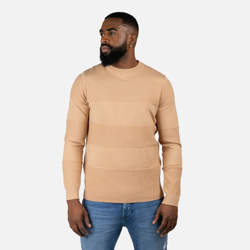 SWEATER CERRADO COLOR TAUPE PARA HOMBRE QUEST