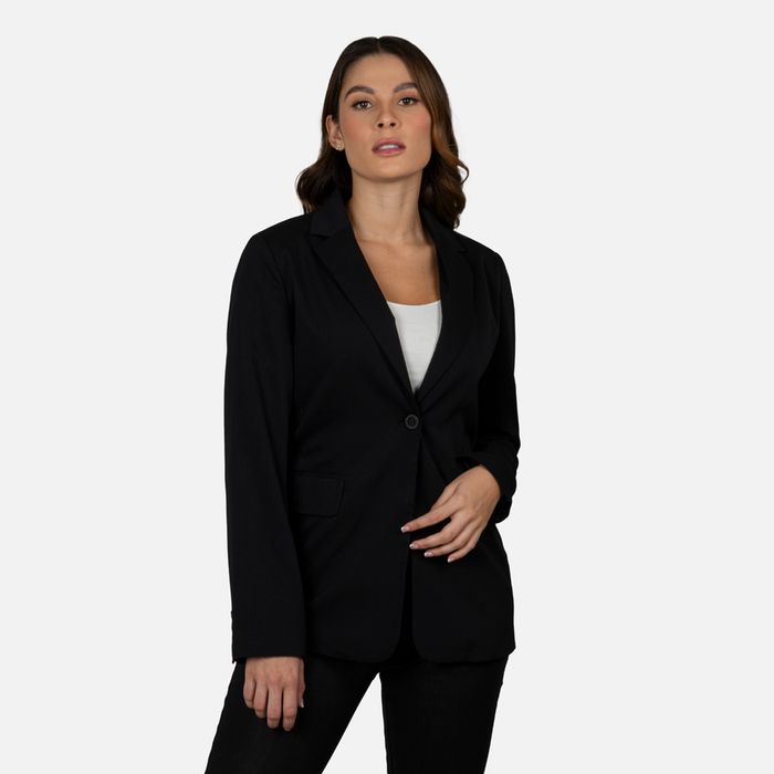 Chaqueta Blazer Color Negro Para Mujer