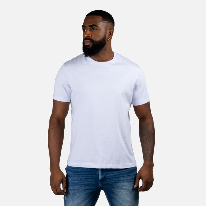 Camiseta Manga Corta Color Blanco Para Hombre
