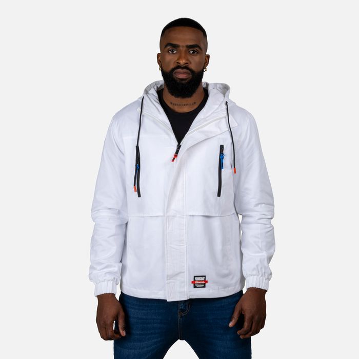 Chaqueta Rompevientos Color Blanco Para Hombre