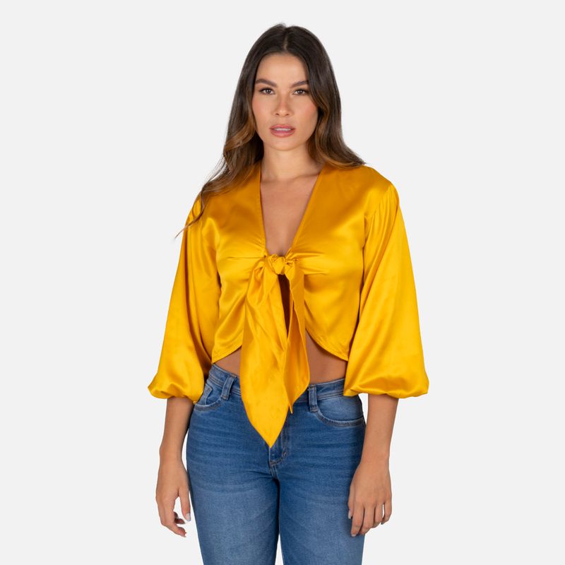 Camisa color amarillo mujer sale