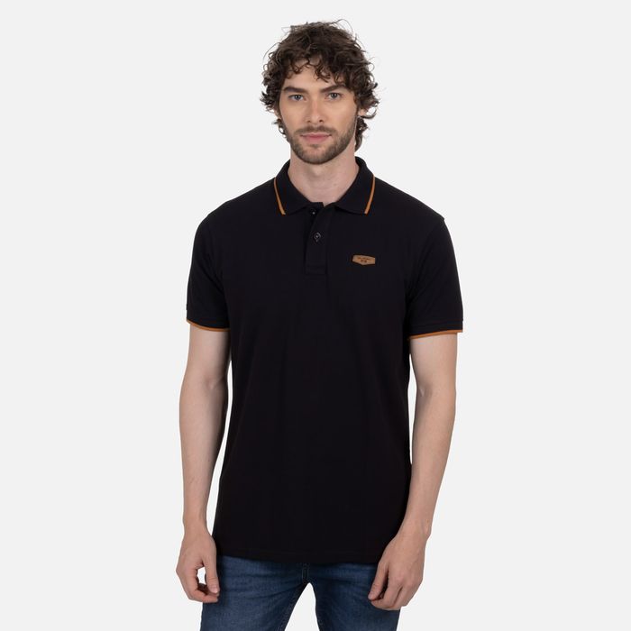 Polo Tipping Color Negro Para Hombre