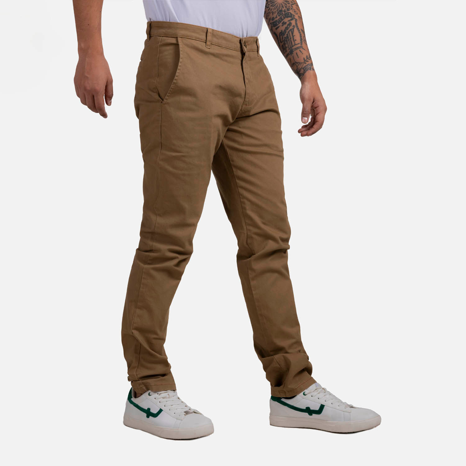 Pantalon chino kaki best sale