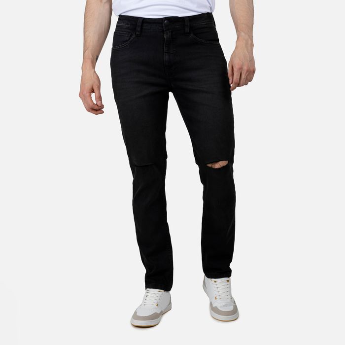 Jean Slim Color Negro Para Hombre