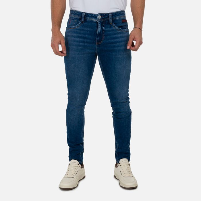 Jean Skinny Color Azul Oscuro Para Hombre