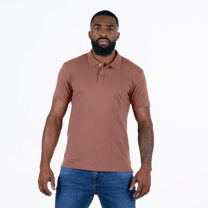 Polo Slim Color Guayaba Para Hombre
