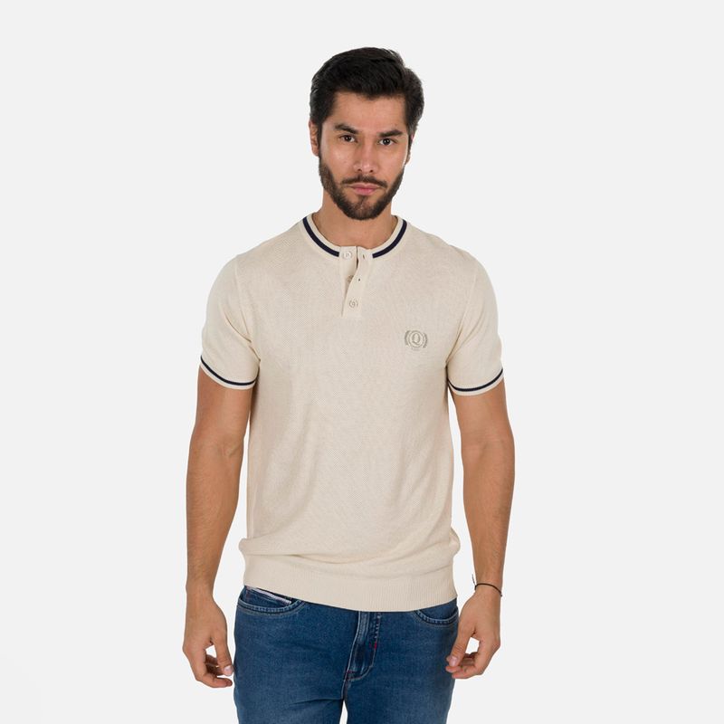 CAMISETA MANGA CORTA COLOR IVORY PARA HOMBRE QUEST