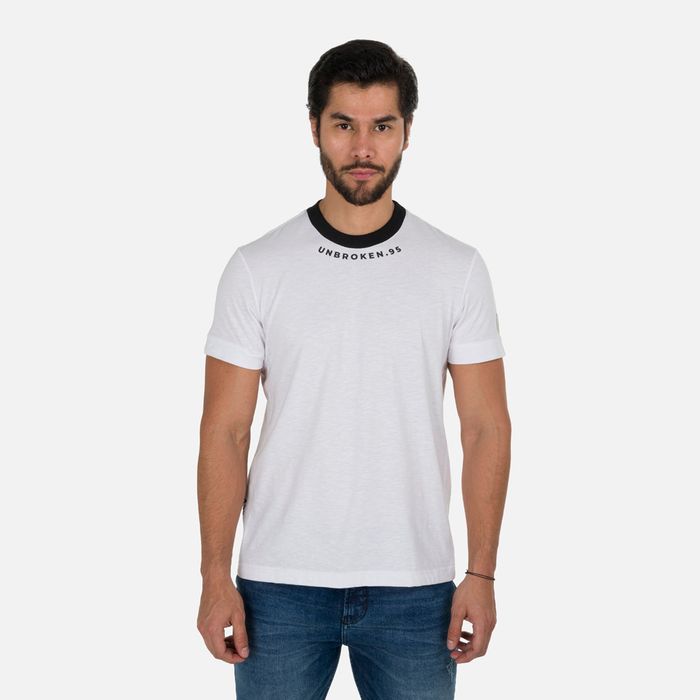 Camiseta Manga Corta Color Blanco Para Hombre