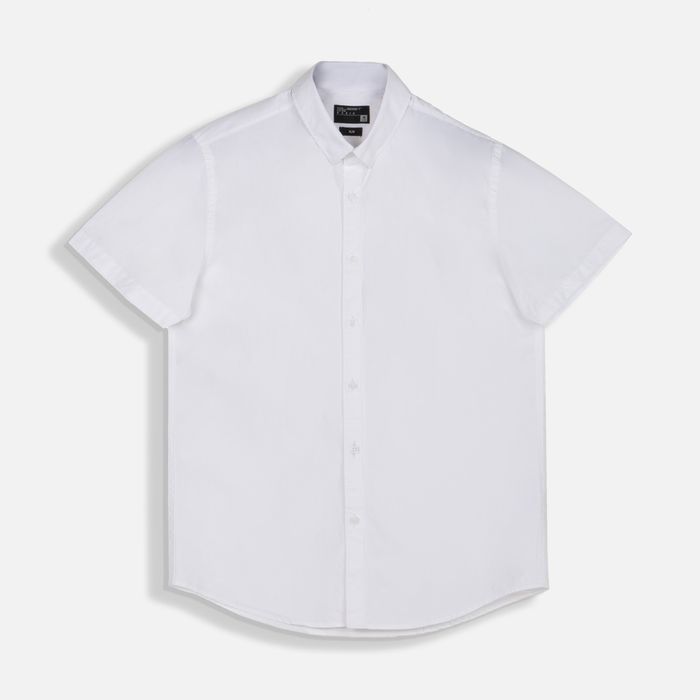 Camisa Manga Corta Color Blanco Para Hombre