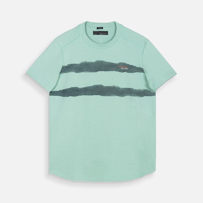 Camiseta Manga Corta Color Verde Menta Medio Para Hombre