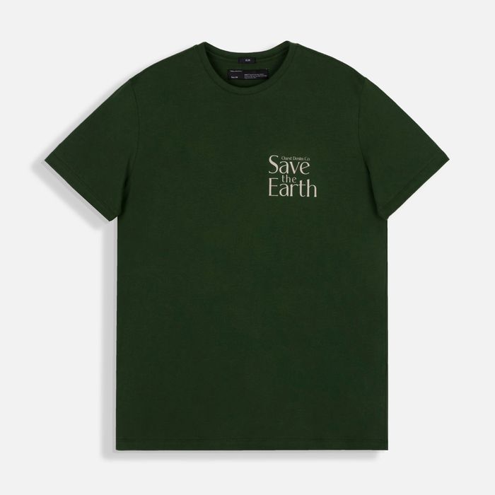 Camiseta Estampado Localizado Color Hunter Green Para Hombre