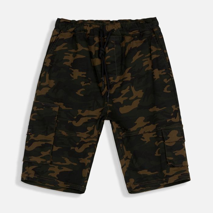 Bermuda Cargo Color Verde Militar Para Hombre