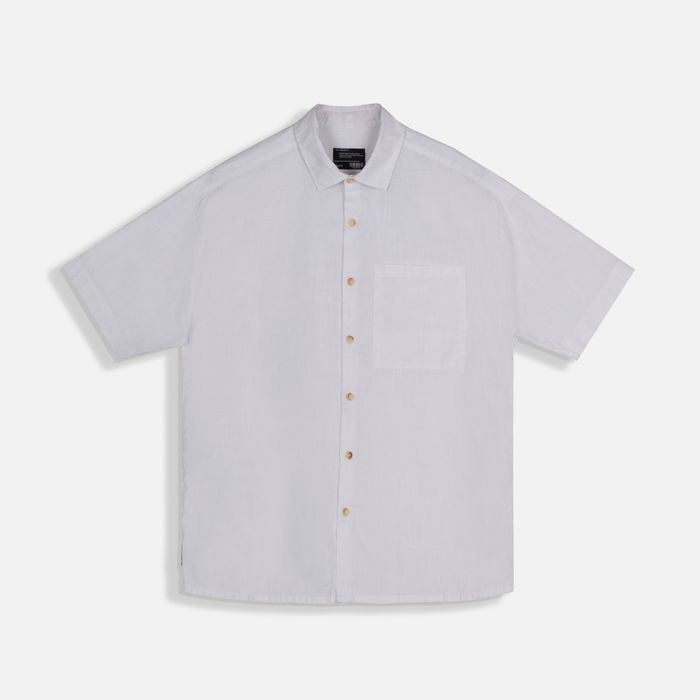 Camisa Manga Corta Color Blanco Para Hombre