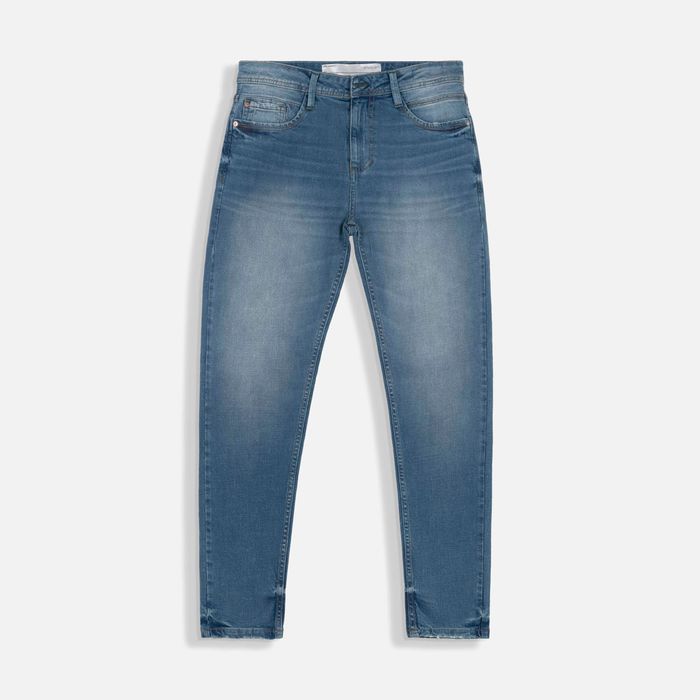 Jean Skinny Color Azul Medio Para Hombre