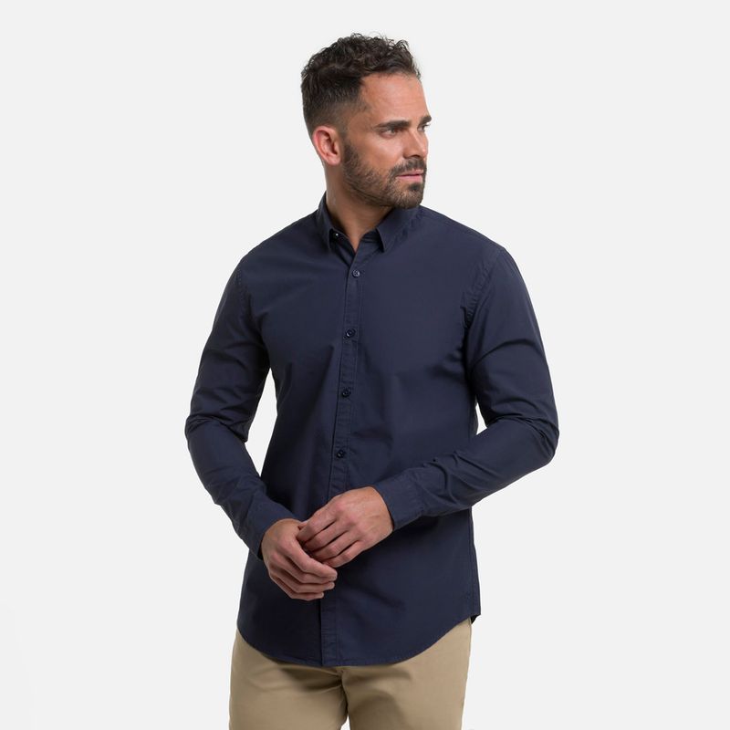 Camisa azul noche sale