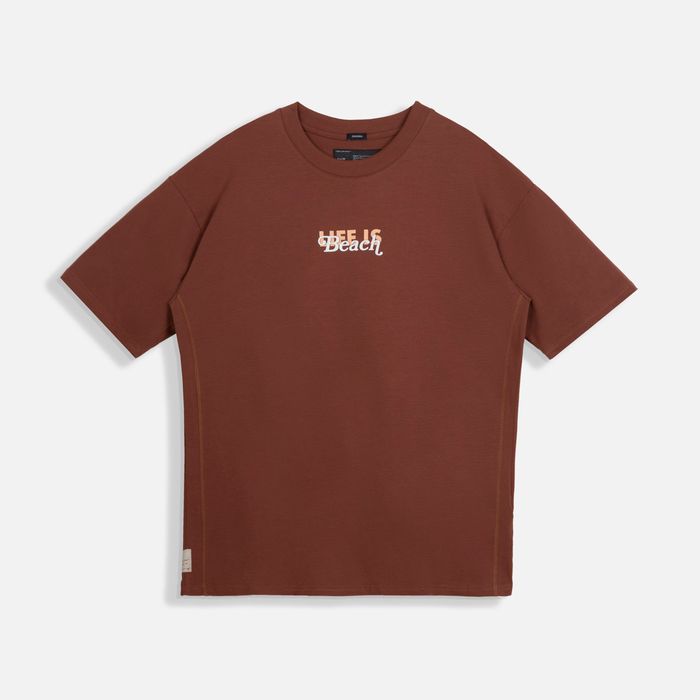 Camiseta Manga Corta Color Brunette Para Hombre