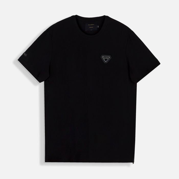 Camiseta Premium Manga Corta Color Negro Para Hombre