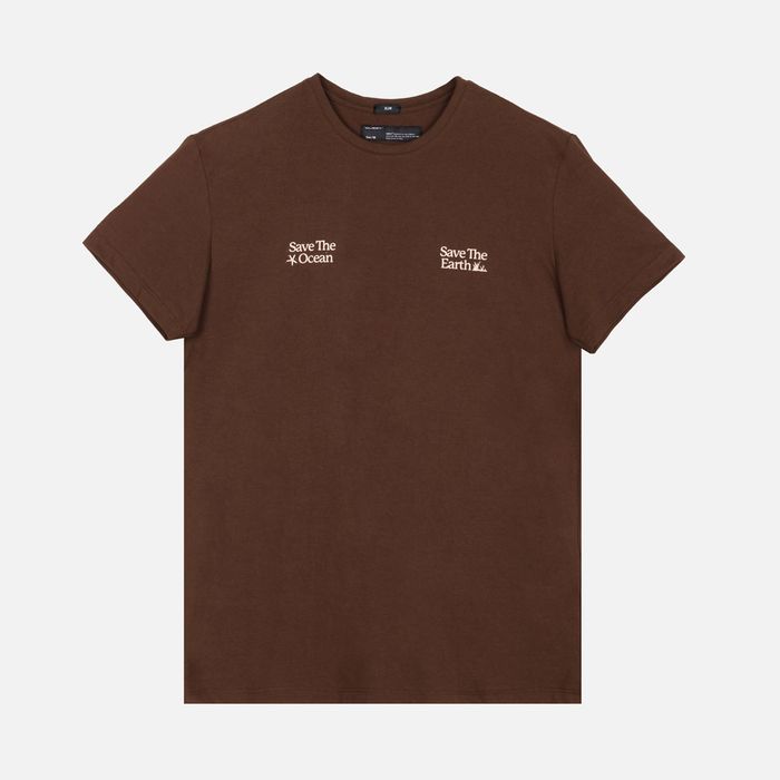 Camiseta Estampado Localizado Color Brunette Para Hombre