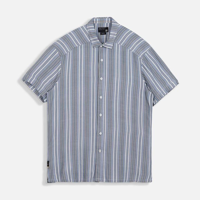 Camisa Manga Corta Color Azul Medio Para Hombre