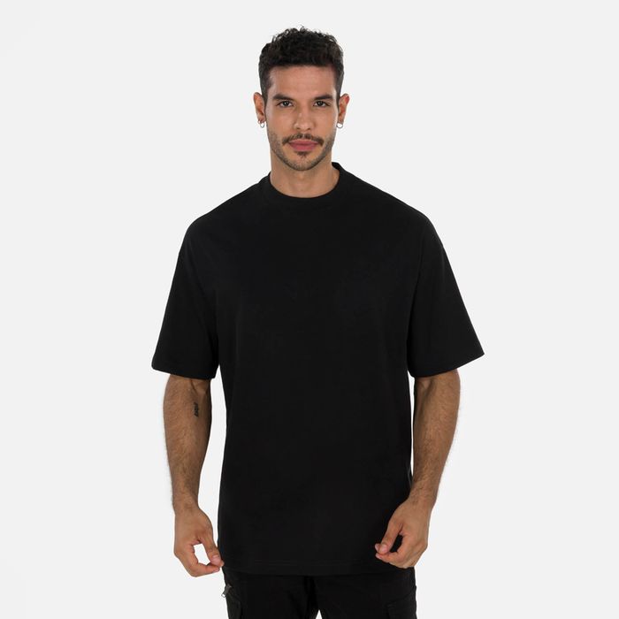 Camiseta Manga Corta Color Negro Para Hombre