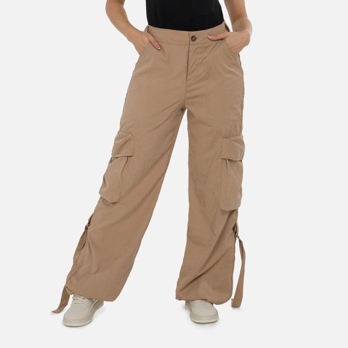 Pantalon Cargo Color Kaki Para Mujer