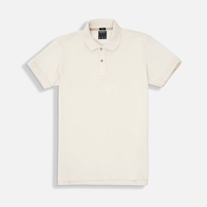 Polo Manga Corta Color Ivory Marfil Para Hombre