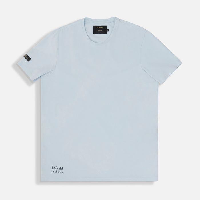 Camiseta Premium Manga Corta Color Azul Chambray Para Hombre