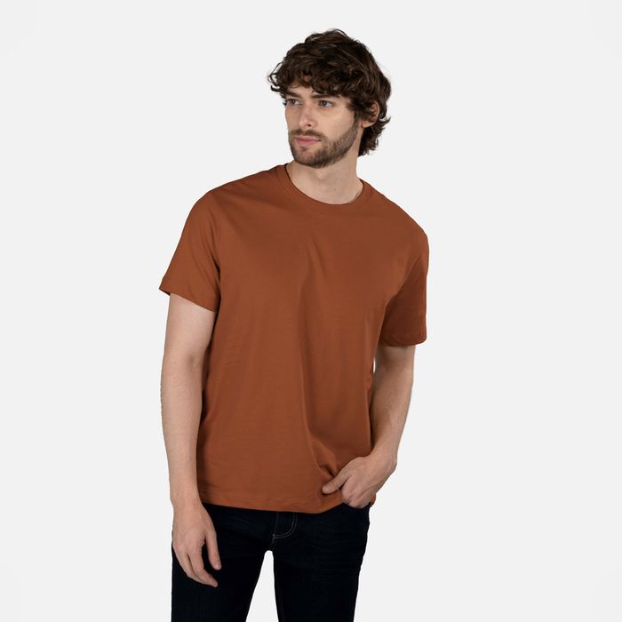 Camiseta Manga Corta Color Ginger Bread Para Hombre
