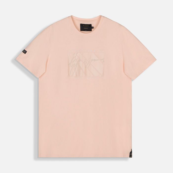 Camiseta Premium Manga Corta Color Peach Parfait Para Hombre