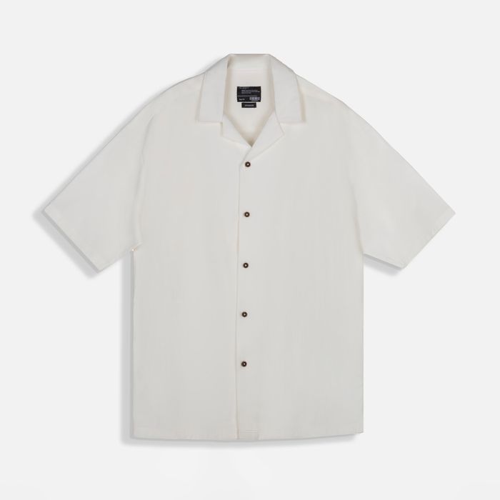 Camisa Manga Corta Color Ivory Para Hombre
