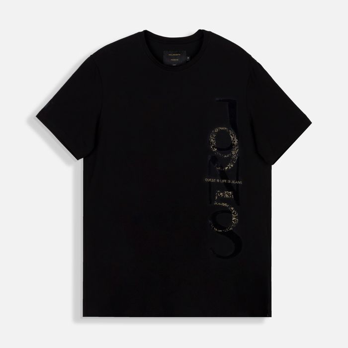 Camiseta Premium Manga Corta Color Negro Para Hombre
