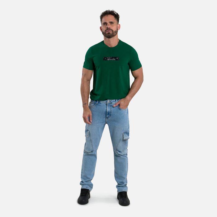 Jean Regular Color Azul Claro Para Hombre