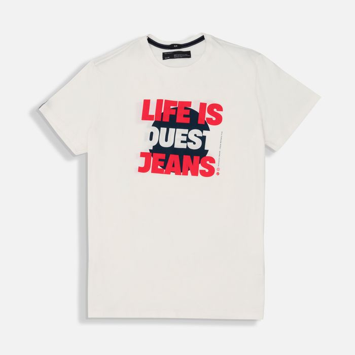 Camiseta Estampado Localizado Color Crudo Para Hombre