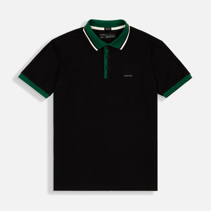 Polo Manga Corta Color Negro Para Hombre