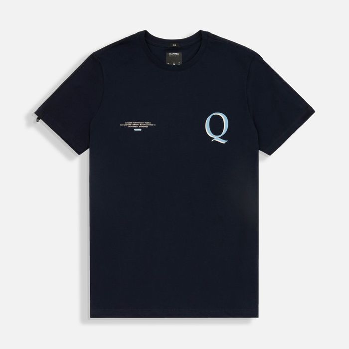 Camiseta Estampado Localizado Color Azul Oscuro Para Hombre