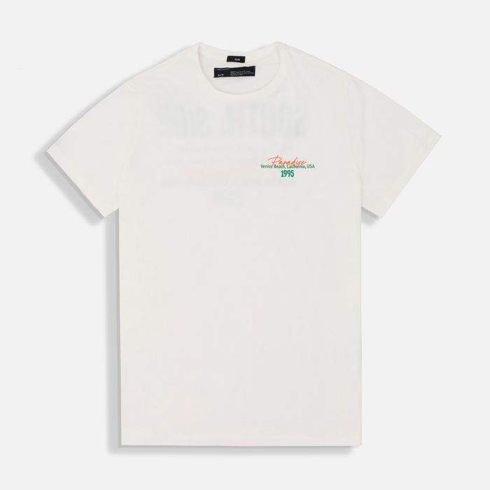 Camiseta Estampado Localizado Color Ivory Para Hombre