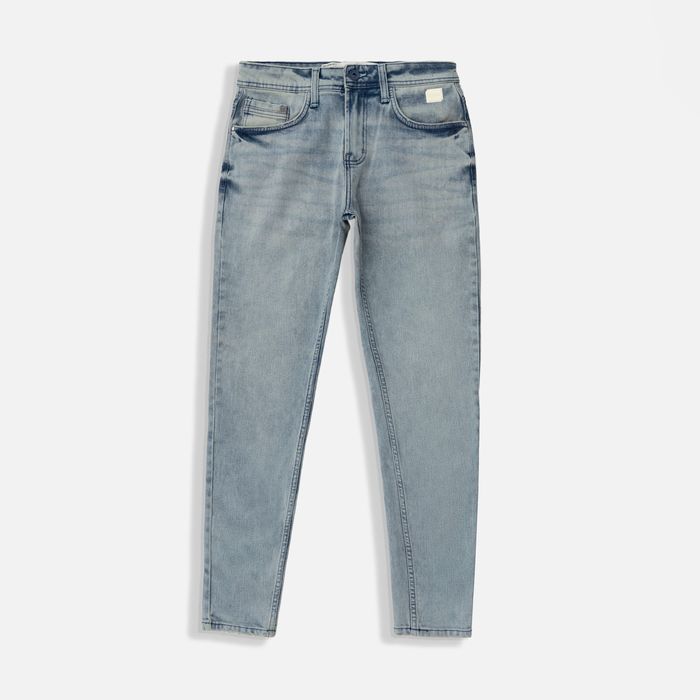 Jean Skinny Color Azul Claro Para Hombre