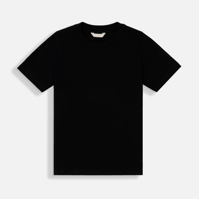 Camiseta Manga Corta Color Negro Para Mujer