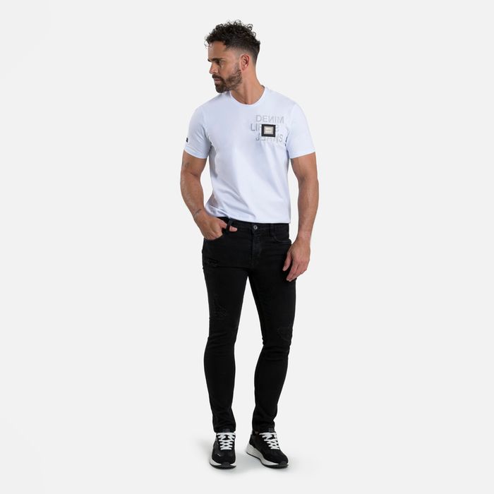 Jean Slim Color Negro Para Hombre
