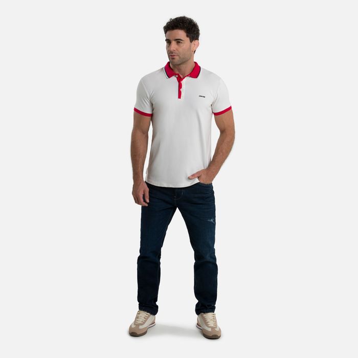Polo Manga Corta Color Ivory Para Hombre