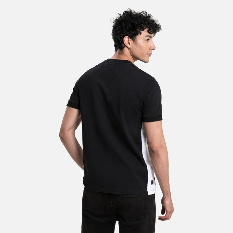 Camiseta Koroshi Manga Corta Hombre - Color Antracita Con Estampado Urbano