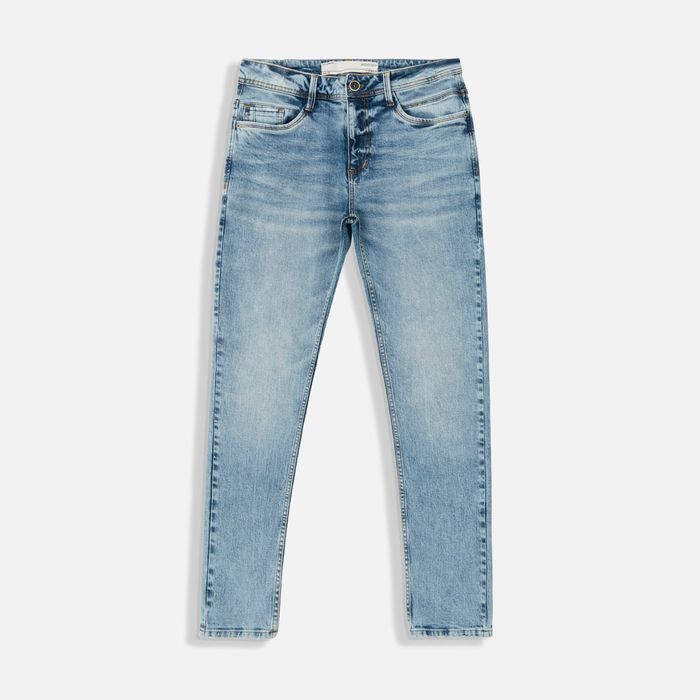 Jean Skinny Color Azul Claro Para Hombre