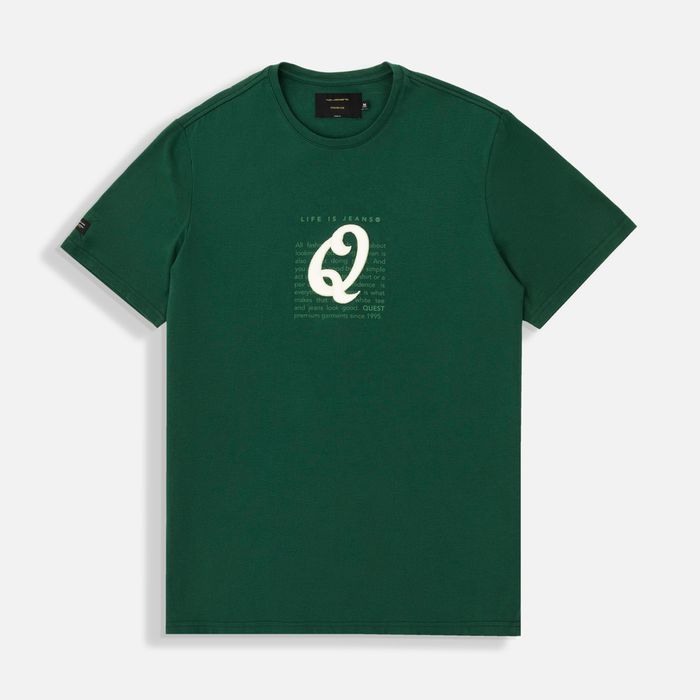 Camiseta Premium Manga Corta Color Verde Para Hombre