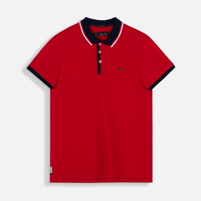 Polo Manga Corta Color Rojo Para Hombre