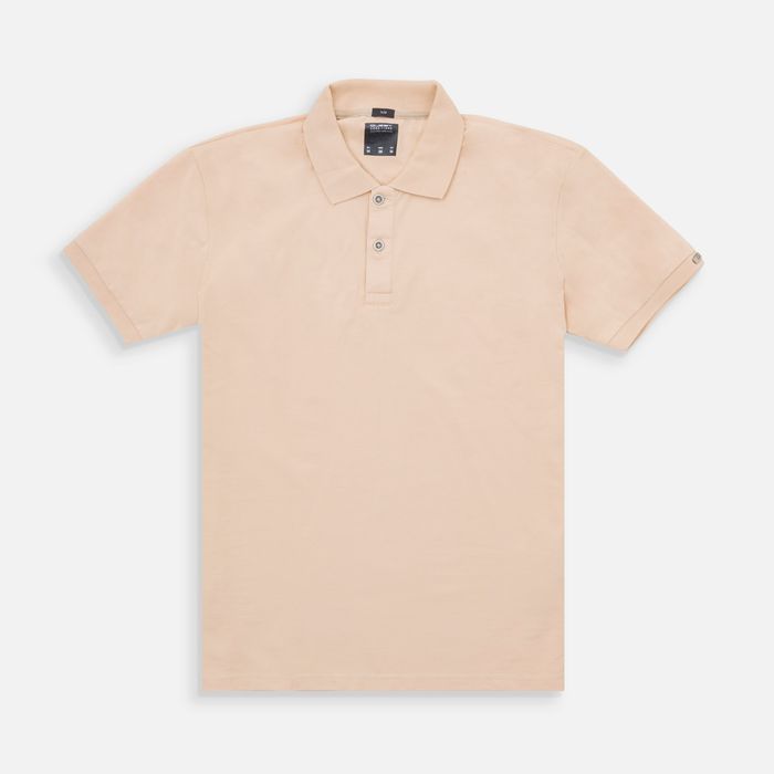 Polo Slim Color Beige Medio Para Hombre