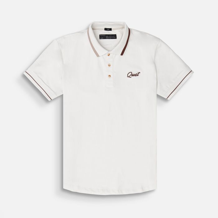 Polo Manga Corta Color Ivory Para Hombre