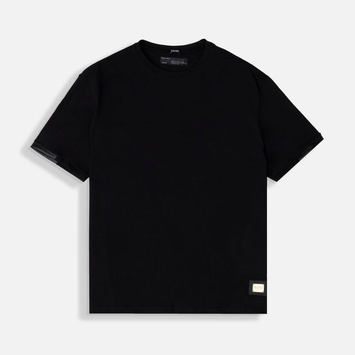 Camiseta Manga Corta Color Negro Para Hombre