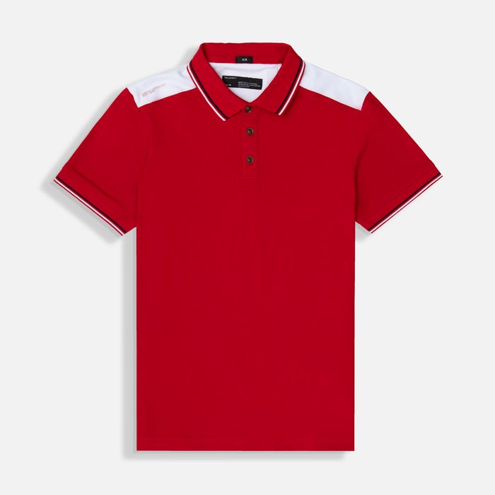 Polo Manga Corta Color Rojo Para Hombre